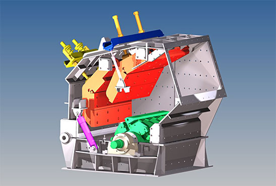 Sectional drawing of a LuT impact crusher